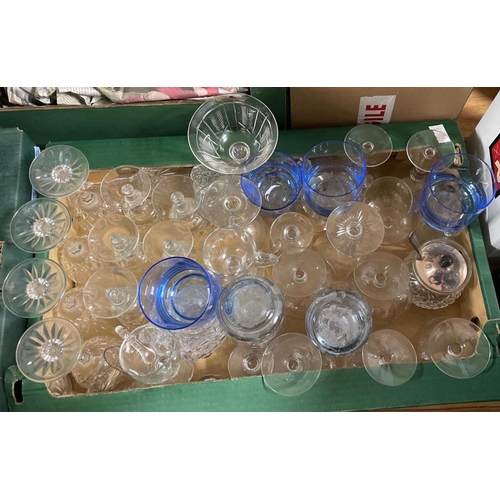 207 - Large box of MIXED GLASSWARE to include some ROYAL BRIERLEY.#249