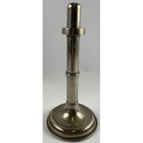 223A - Substantial white metal candle stick 27cm tall approx.#269