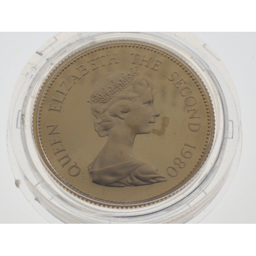 5 - A 1980 HONG KONG $1000 Lunar Year Coin 'The Year Of The Monkey' struck in 22ct yellow gold within it... 