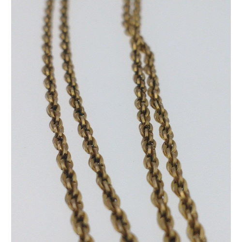 16 - Yellow Metal Twist Link Chain 140cm  approx#20