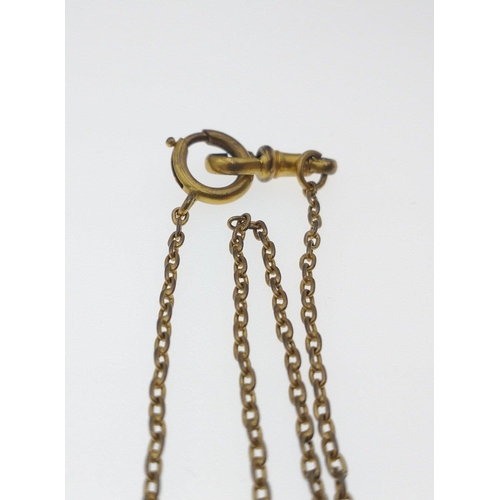 17 - Yellow Metal Guard Chain  150cm long approx#21