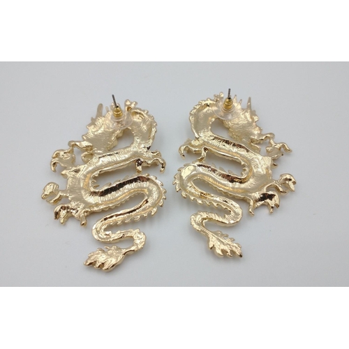 18 - Pair of Chinese dragon earrings#22