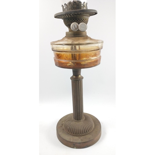 351 - EDWARDIAN OIL LAMP for restoration with DUPLEX burner#383