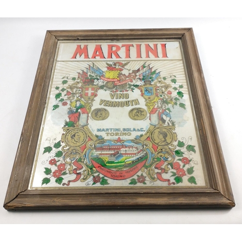 359 - SO COOL! A vintage inspired MARTINI VINO VERMOUTH pub style mirror 50cm x 60cm with a really nicely ... 