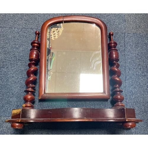 359C - A DRESSING TABLE SWIVEL MIRROR standing approx 60cm high, mirror frame needs some attention.#394