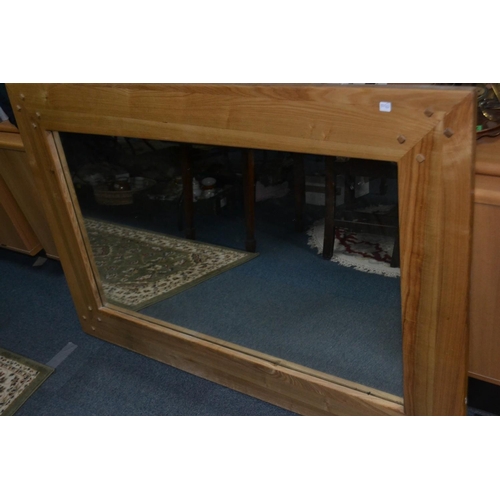 360 - SUBSTANTIAL HARDWOOD WALL MIRROR. - cost £550 new#395