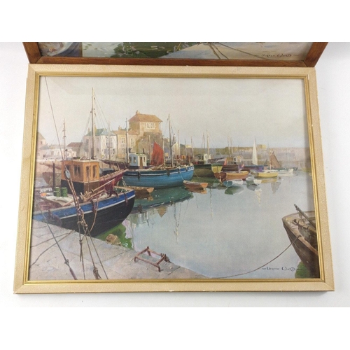 362 - Two famous prints by VERNON WARD- one called SILENT HARBOUR, MEVAGISSEY (54 x 41cm approx), the othe... 