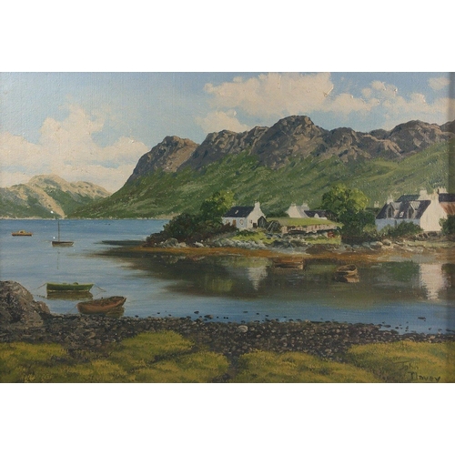 363 - BEAUTIFUL PLOCKTON! OIL ON CANVAS by John Davey of PLOCKTON 46cm x 66cm#398