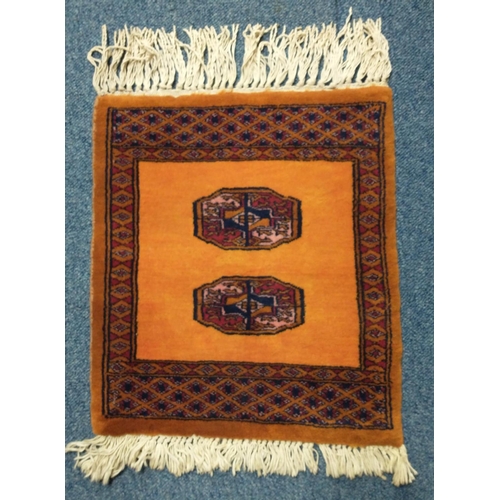 401 - VIBRANT Hand Made VINTAGE AMBER AFGANISTAN prayer rug#446