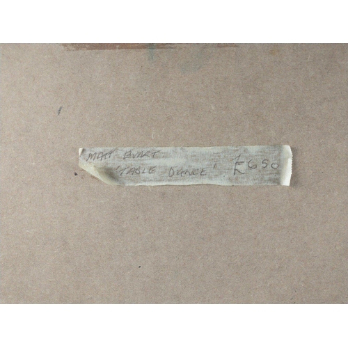 28 - SCOTTISH ARTIST MATT EWART 'Table Dancer' mixed media 42cm x 40cm#28