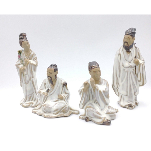 189 - THE EIGHT IMMORTALS from Chinese mythology, delightful figures, the tallest being 13cm approx.#196... 