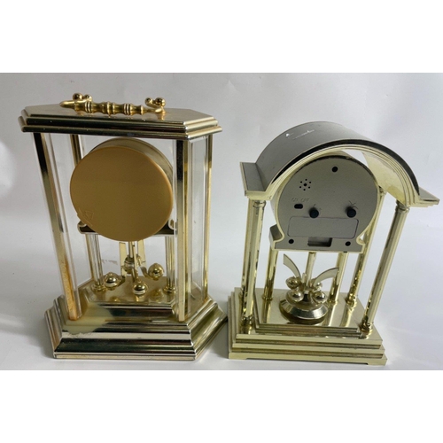 47 - Two carriage clocks with pendulums each approx 20cm#48
