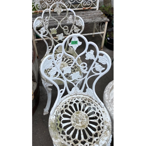 67 - WHAT A FIND CAME FROM A SECRET GARDEN!FABULOUS PATINA!!A pair of wonderful cast aluminium garden sea... 