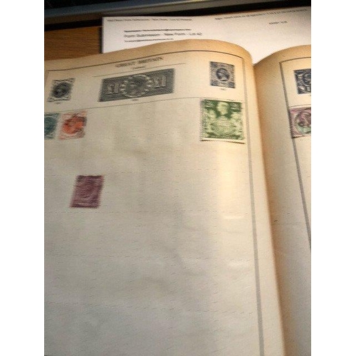 105 - A old stamp album full of stamps from circa 1880's - 1930's stamps Mainly British and World stamps#1... 