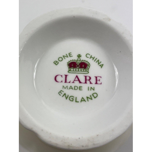 146 - A CLARE  fine bone China VINTAGE 10 cup tea set with two sugars and creams, two large sandwich plate... 