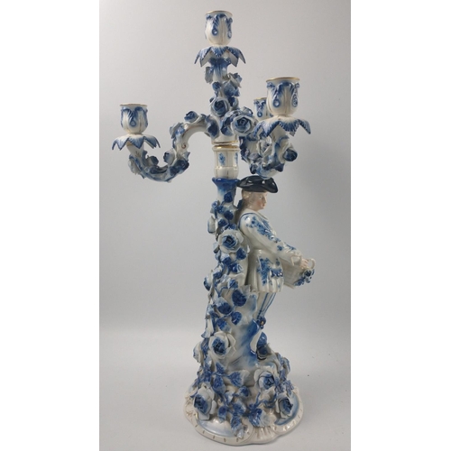 155 - A pair of very grand ANTIQUE GERMAN late c19th century Sitzendorf Porcelain figural candelabra in ve... 