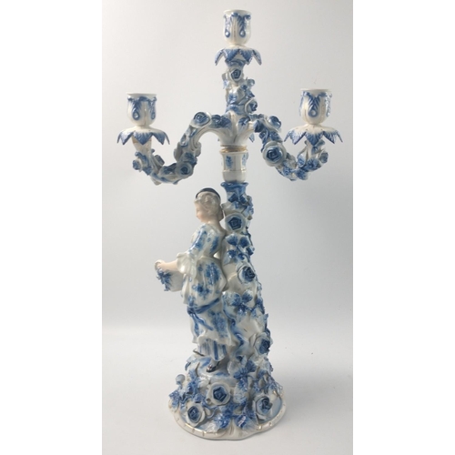 155 - A pair of very grand ANTIQUE GERMAN late c19th century Sitzendorf Porcelain figural candelabra in ve... 