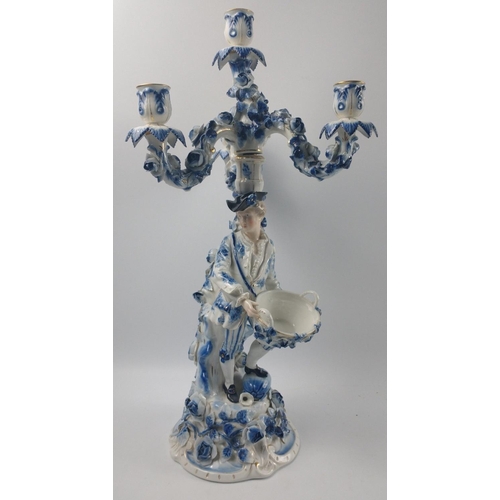 155 - A pair of very grand ANTIQUE GERMAN late c19th century Sitzendorf Porcelain figural candelabra in ve... 