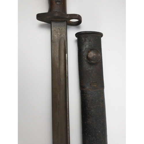 157 - A 1907 WWl Bayonet with scabbard, The Pattern 1907 bayonet, officially called the Sword bayonet, pat... 