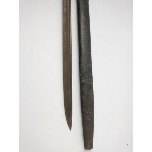 157 - A 1907 WWl Bayonet with scabbard, The Pattern 1907 bayonet, officially called the Sword bayonet, pat... 