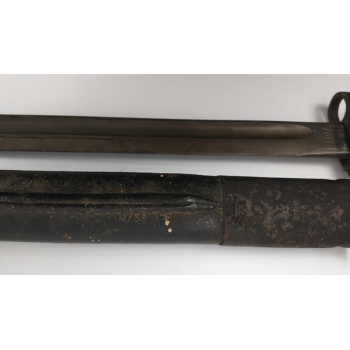 157 - A 1907 WWl Bayonet with scabbard, The Pattern 1907 bayonet, officially called the Sword bayonet, pat... 