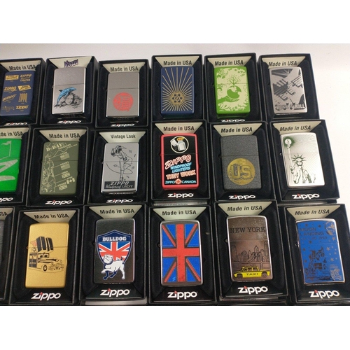 170 - A MUCH CHERISHED large collection of ZIPPO lighters all original from a passionate collector with bo... 