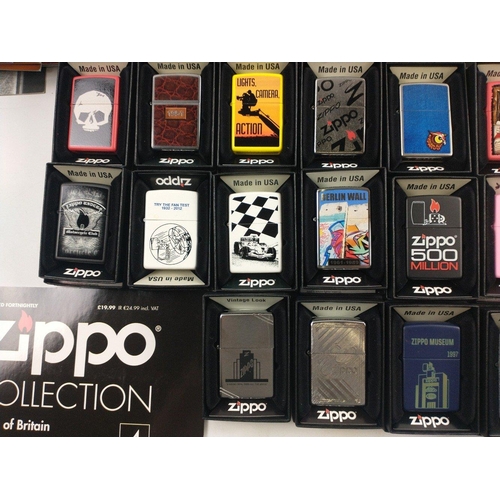 170 - A MUCH CHERISHED large collection of ZIPPO lighters all original from a passionate collector with bo... 