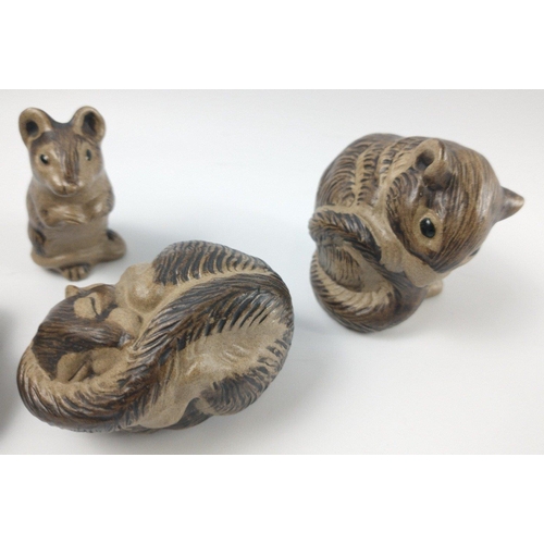 181 - Four VINTAGE POOLE FIGURINES of MICE sizes from 3 - 6cm high#207