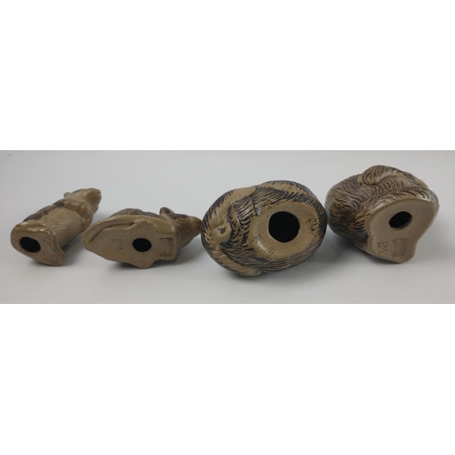 181 - Four VINTAGE POOLE FIGURINES of MICE sizes from 3 - 6cm high#207