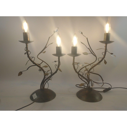 273 - A pair of ornate TABLE LAMPS standing approx 38cm high#303