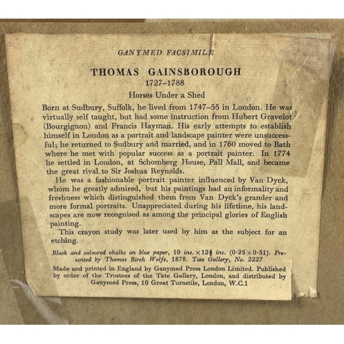 353 - THOMAS GAINSBOROUGH (1727-1788) A Wooded Landscape - 'Horses Under A Shed' Limited print by Ganymede... 