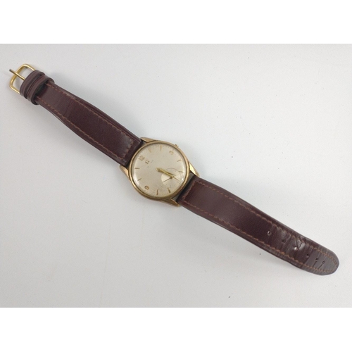 80 - VINTAGE 375 stamped OMEGA gents wristwatch 30g gross weight approx with partial wrist strap on the s... 