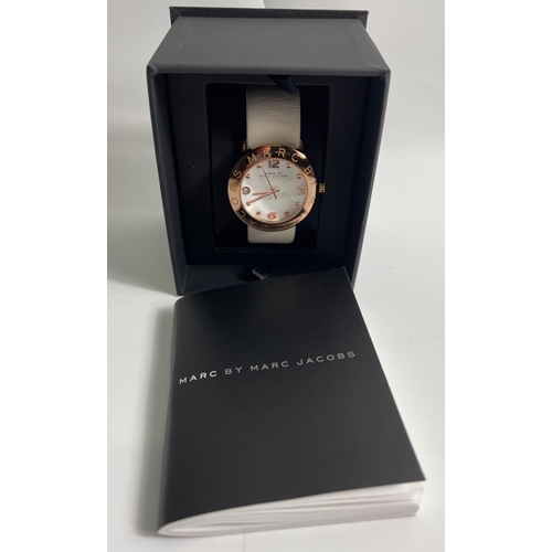 87 - A MARC JACOBS ladies wrist watch still boxed and ticking away nicely as new condition#101