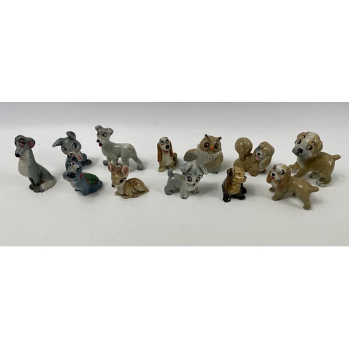 108 - Assorted DISNEY WADE whimsies including from Lady and the Tramp, 12 pieces in total, one damage repa... 