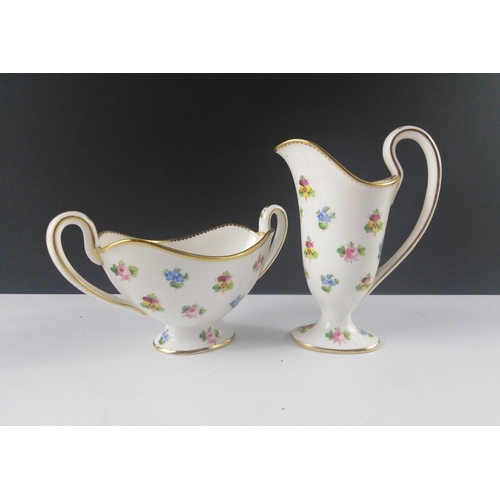 115 - Two nice pieces of floral MINTON to include a jug (12cm high) and bowl (15cm width)#117
