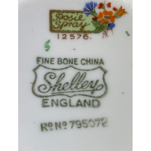 117 - SHELLEY china to include a Posy Spray milk jug (9cm high) and tea cup plus a small dish (12cm dia) f... 
