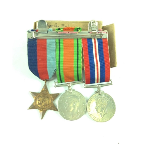 35 - A mounted WWll MEDAL GROUP with original box of issue to include a DEFENCE MEDAL, 1939-1945 STAR and... 