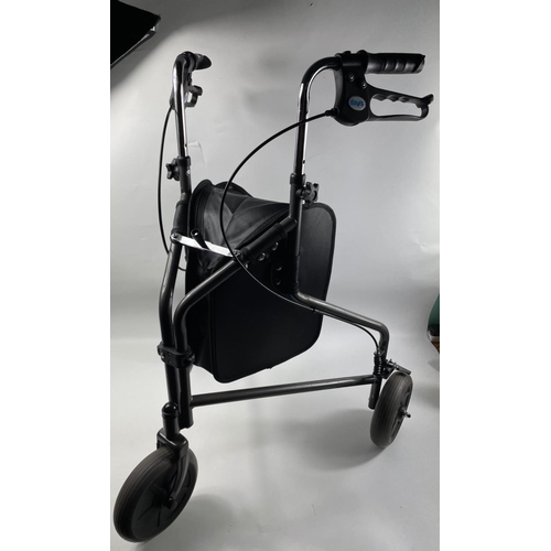 405 - A DAYS lightweight adjustable height 3-wheeled WALKER#435