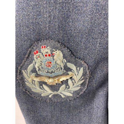 44 - British Royal Air Force uniform, a blue jacket with C H Bernard and Sons Ltd label, having Firmin of... 