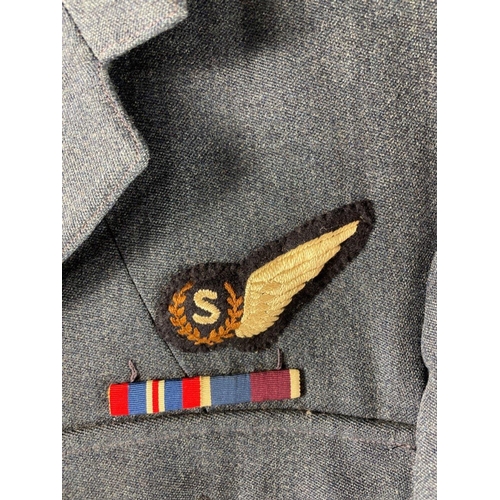 44 - British Royal Air Force uniform, a blue jacket with C H Bernard and Sons Ltd label, having Firmin of... 