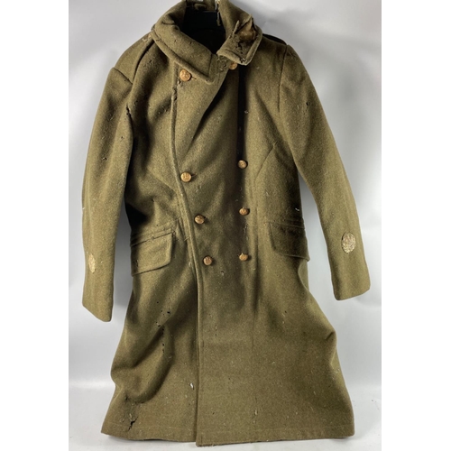 45 - 2 ARMY GREAT COATS 1940 pattern one is size 4 height 5ft 5in - 5ft 6in, breast 39 to 40 ins, the oth... 