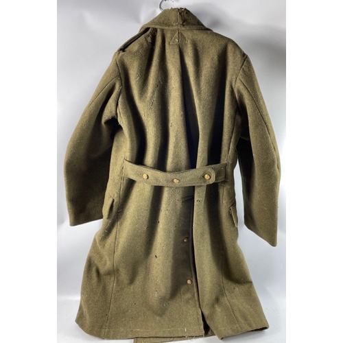 45 - 2 ARMY GREAT COATS 1940 pattern one is size 4 height 5ft 5in - 5ft 6in, breast 39 to 40 ins, the oth... 