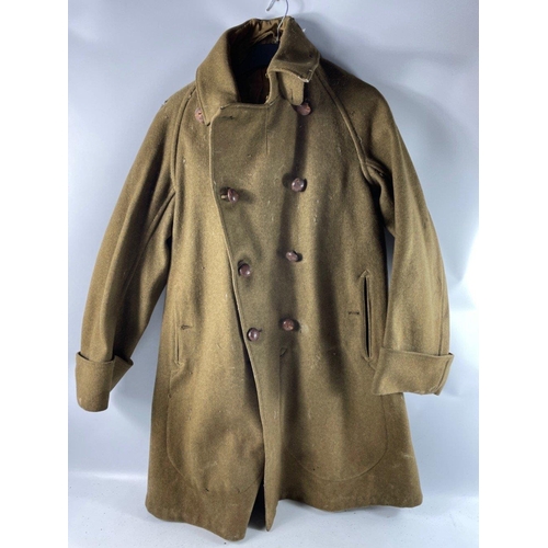 45 - 2 ARMY GREAT COATS 1940 pattern one is size 4 height 5ft 5in - 5ft 6in, breast 39 to 40 ins, the oth... 