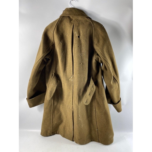 45 - 2 ARMY GREAT COATS 1940 pattern one is size 4 height 5ft 5in - 5ft 6in, breast 39 to 40 ins, the oth... 