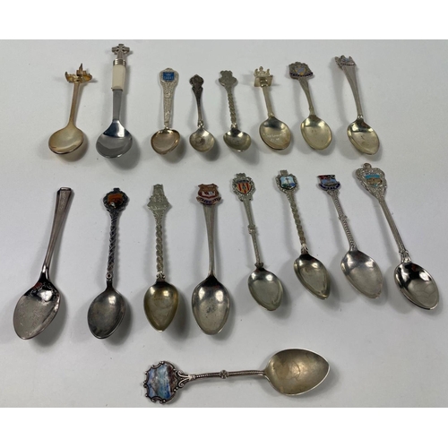 67 - Collectable spoons from around the world to include a 925 stamped spoon from Toronto (gross weight 8... 