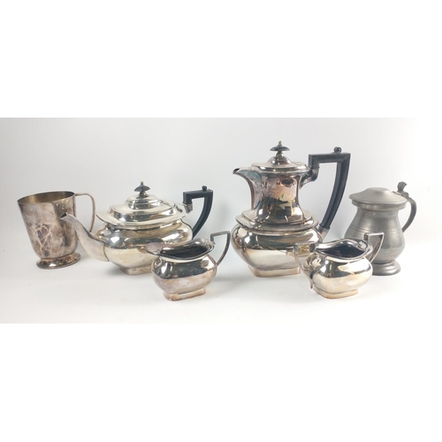 71 - A HANDSOME WALKER & HALL nice quality tea and coffee service to include coffee pot tea pot cream and... 