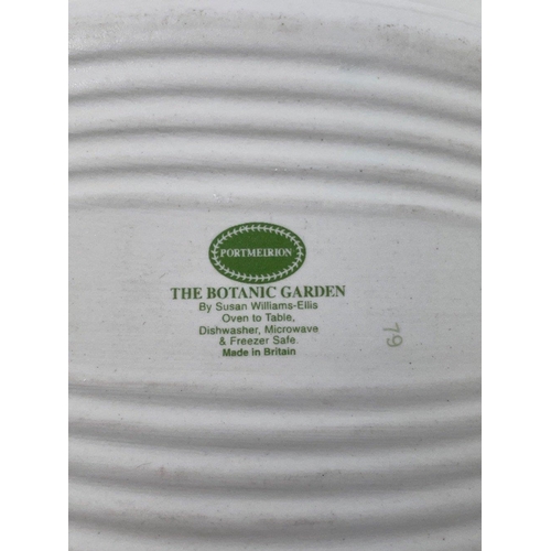 96 - A pair of PORTMEIRION BOTANIC GARDEN pattern oval pie dishes dimensions 20cm length x 15cm width x d... 