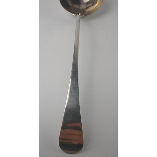 121 - An early London silver hallmarked 1774 LADLE, by silversmith W.C, dimensions 31cm long approx, weigh... 