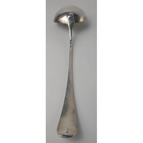 121 - An early London silver hallmarked 1774 LADLE, by silversmith W.C, dimensions 31cm long approx, weigh... 