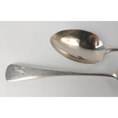 127 - Two London silver hallmarked 1812 SPOONS by silversmith WILLIAM SUMNER, length 22cm, gross weight 11... 